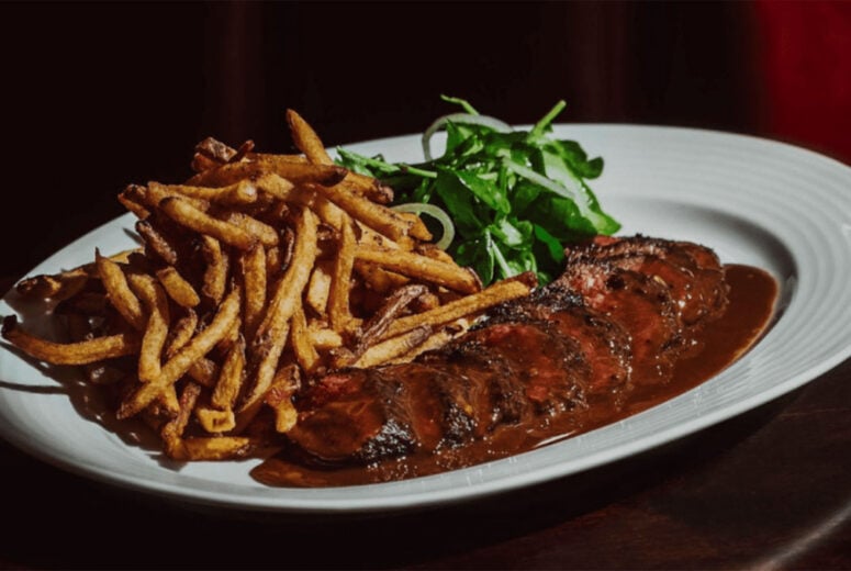A plate of steak frites from DW French