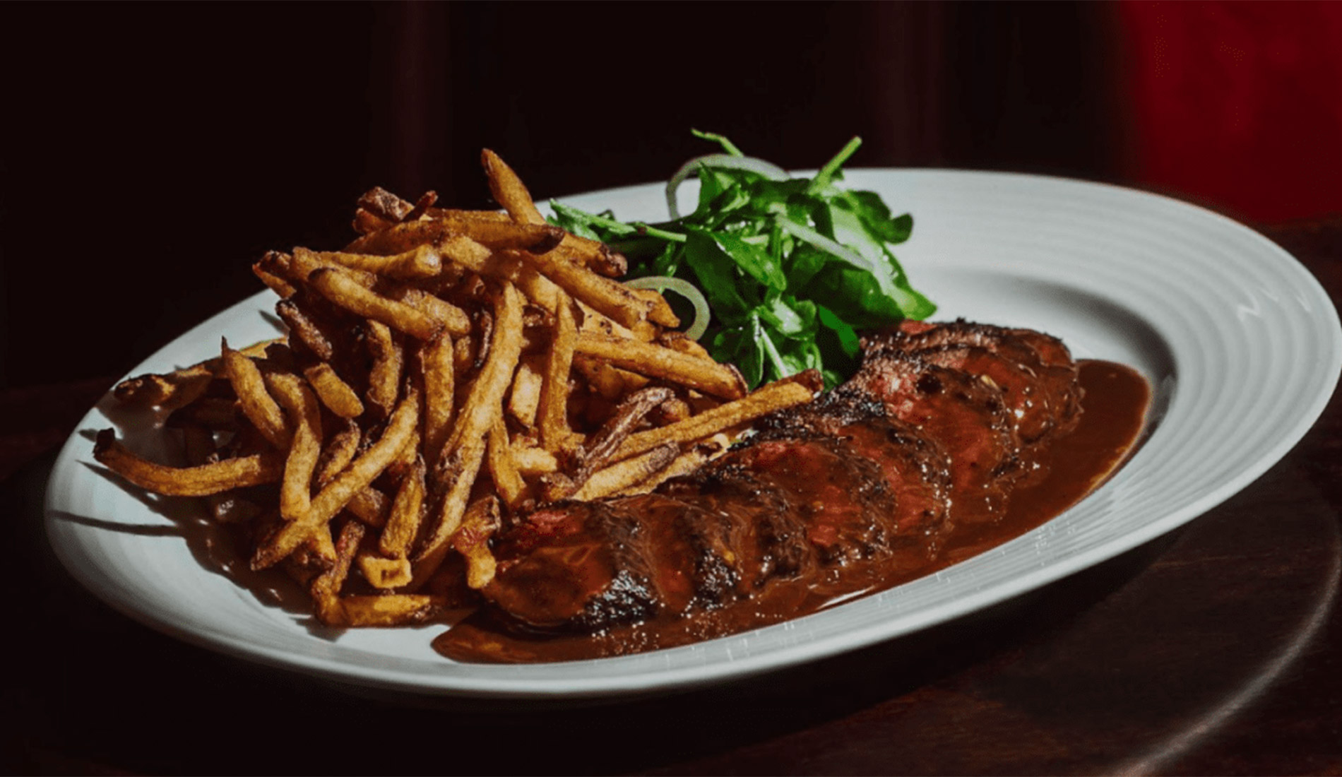 A plate of steak frites from DW French